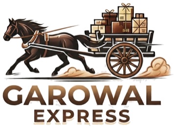 Garowal Express logo: a horse-drawn cart carrying parcels